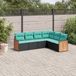 Maison Exclusive - Ensemble de jardin 6 pièces, coussins inclus, en résine tressée noire
