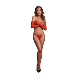 Le Désir Gants d'opéra scintillants rouges XL/XXXL