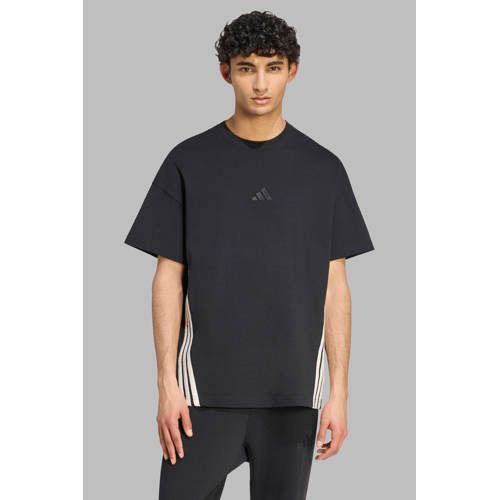 adidas Sportswear regular fit T-shirt met logo - zwart