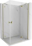Mexen Mist-H Duo cabine de douche à ouverture droite 70 x 95 cm, transparent, or
