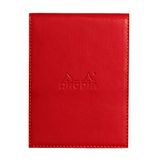 RHODIA 128213C - Etui met Notitieblok + Geniet Notitieblok N°12 Klaproos - 8,5 x 12 cm - Gelijnd - 80 Afscheurbare Vellen - Clairefontaine Wit Papier 80 g/m² - Pennenhouder - Imitatieleer - Collectie Rhodiarama