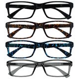 Leesbril The Reading Glasses Company Pep Reading Unisex glazen, zwart, bruin, schuur blauw, grijs