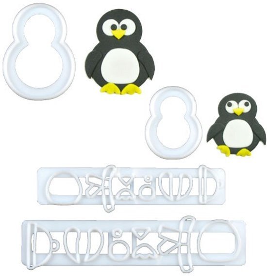 Fmm Mummy & Baby Penguin Cutter Set/4