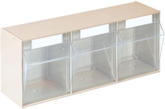Lockweiler Transparant magazijn H 242 x B 600 x D 203 mm beige