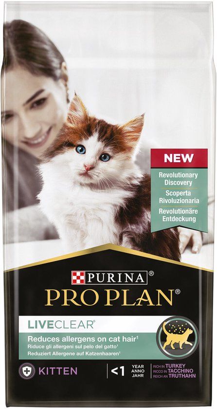 PRO PLAN LiveClear Sterilised Junior (Kitten) Kalkoen - Kattenvoer - 1.4kg