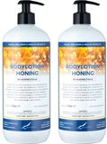 Claudius Cosmetics B.V. Claudius Bodylotion Honing 2 x 1 liter met 2 pompen (wit)