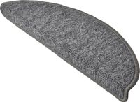 Beautissu ProStair - Trapmatten voor Smalle Trappen 55x15 cm - 15 Stuks - Trapmat Zelfklevend Afgerond - Grijs