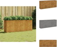 vidaXL Verhoogde Plantenbak - Cortenstaal - 200x40x80 cm