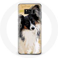 Maniacase Hoesje voor Samsung Galaxy S8 Continental vlinder spaniël Hondenras
