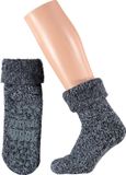 Apollo Natural Wool Huissokken antislip blauw 35/38