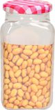 Plasticforte Weckpot/inmaakpot Classic - 600ml - kunststof - draaideksel - roze - D7 x H15 cm