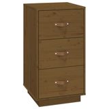 VidaXL Nachtkastje 40x40x75 cm massief grenenhout honingbruin