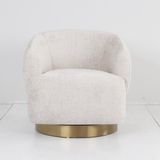 Sleepking Fauteuil / Draaifauteuil Ginto - 100% Linnen - Gebroken Wit