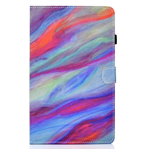 Lspcase Hoes voor Samsung Galaxy Tab S5e 10,5 inch SM-T720 SM-T725 Beschermhoes PU Leer Flip Tas Case Smart Leren hoesje met penhouder, Stand en Auto Sleep / Wake-functie Etui Aquarel