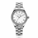 ZINZI ZIW2417 Tresor dameshorloge 32mm zilverkleurig staal met zirkonia en parelmoer wijzerplaat