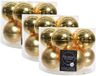 Decoris Kerstballen set - 30x stuks - goud - glas - 6 cm - glans/mat