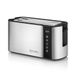Zeegma Tostee Chef Easy, broodrooster 4 sleuven, LED display | touchbediening, opzetrek voor broodjes, 7 bruiningsstanden, ontdooien, verwarmen, stopfunctie, kruimellade, RVS
