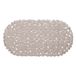 wicotex Taupe tapis antidérapant de bain 68 x 35 cm ovale