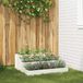 Prolenta Maison Exclusive - Tuinplantpot, wit, 90 x 90 x 35 cm, gemaakt van koudgewalst staal