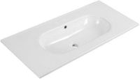 Saniclass Chaci Wastafel - 100x46x14cm - zonder kraangaten - keramiek - wit