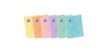 Oxford, Set van 10 geniete notitieboeken, A5, 4 x 4 geruit, kunststof omslag, 48 vellen, pastelkleuren