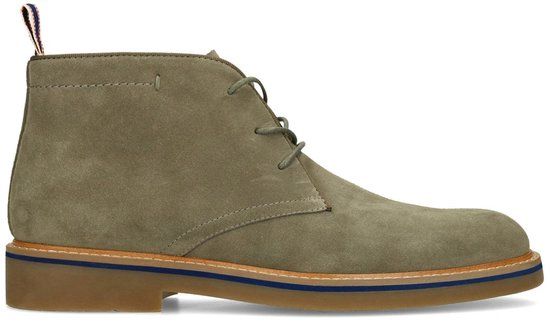 Manfield Groene suède veterschoenen Heren Maat 45