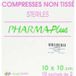 PharmaPlus Compresses stériles, non-tissé, 10 cm x 10 cm, boîte de 10 x 2 compresses
