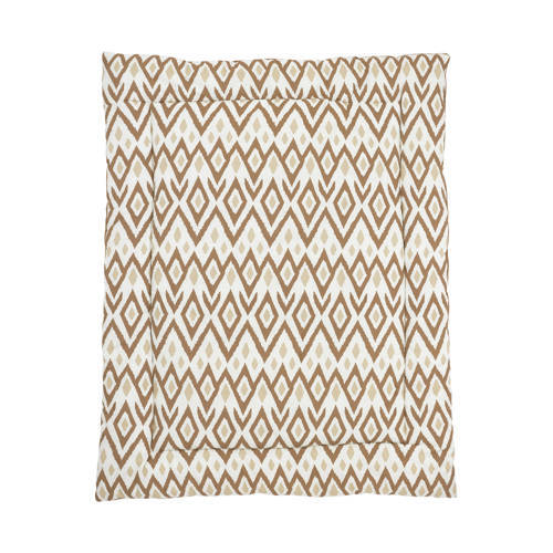 Meyco Meyco reversible boxkleed Ikat/Uni 77x97 cm Sand/Toffee