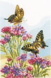 Vervaco Telpakket kit Koninginnepages op paarse bloemen - PN-0156329