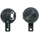HELLA 3AL 922 196-011 Claxon - S70 - 12V - 112dB(A) - Frequentiebereik: 420Hz - Hoge toon - Behuizingskleur: Zwart - Platte stekkeraansluiting