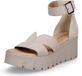 Tamaris Plateau Sandalen Dames Beige 42