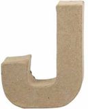 Panda - Letter, klein, J, h: 10 cm, dikte 1,7 cm, 1stuk, b: 8 cm, bruin
