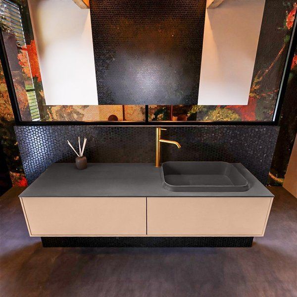 Mondiaz ERIN 150cm badmeubelset onderkast Rosee - Dark grey