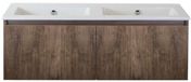 BES LED Frozen 3D Badmeubelset 120 cm - Greeplijst in Kleur - Charleston - Keramische Wastafel Wit Zonder Kraangat