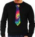 Bellatio Decorations Hippie thema verkleed sweater / trui tie dye stropdas - Heren M