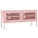 vidaXL meuble TV 105x35x50 cm acier rose
