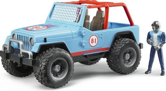 Bruder Jeep Cross country Racer blue with driver