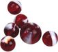 Don Juan Haan kleintje knikkers 42 stuks - Rood Mix - Glas