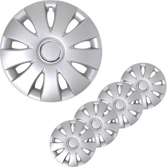 PRO wieldoppen Aura 16 inch zilver set van 4
