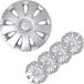 PRO wieldoppen Aura 16 inch zilver set van 4