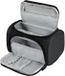 Ibenzoa® Pennenetui – Grande trousse en toile pour adolescentes, noir, 22x13x13 cm, 5 compartiments, poignée, résistant à l'eau et durable, adapté pour l'école et le bureau