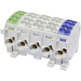 HoraeTec 080150-3-4 hoofdkabelaftakklem 3-kleurig 5-polig 25 mm² type geleider = PE, L, N