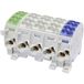 HoraeTec 080150-3-4 hoofdkabelaftakklem 3-kleurig 5-polig 25 mm² type geleider = PE, L, N