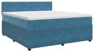 VidaXL Boxspringbed met matras, donkerblauw, 180 x 200 cm, fluweel