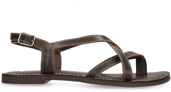 Sacha - Dames - Bruine leren sandalen - Maat 42