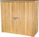 Abri de jardin avec double porte en bois couleur naturelle, 136 x 58 x 127 cm – Remise pour outils et ustensiles de jardinage