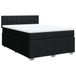 vidaXL Boxspring met matras, stof, zwart, 140x200 cm