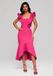 Ombre LARICA Jurk - Rits - Jurk Fuchsia XL