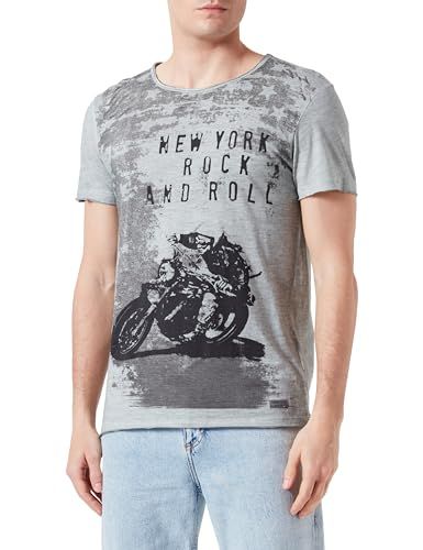 KEYLARGO Heren T-shirt - Cafe Racer - Vervagen Moss - S