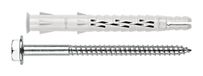 Index T-nux E - Pack van 8 High Performance universele wandpluggen, nylon zeshoekige hoofdschroef (coating)